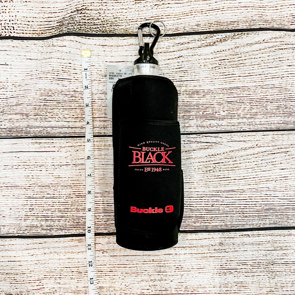 Buckle Black Insulated Water Bottle